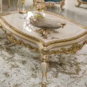 Classic Baroque Luxury Center Table – Premium Glossy Finish